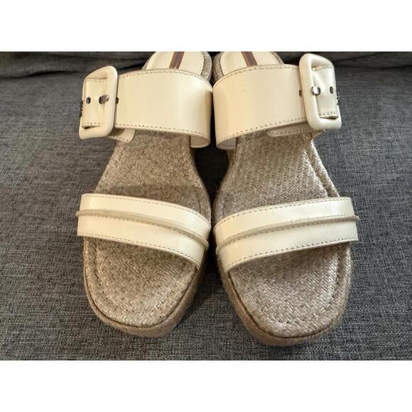 Sam Edelman Carson Platform Wedge Espadrille Slide Sandal Womens 8.5 Cream - Picture 8 of 11